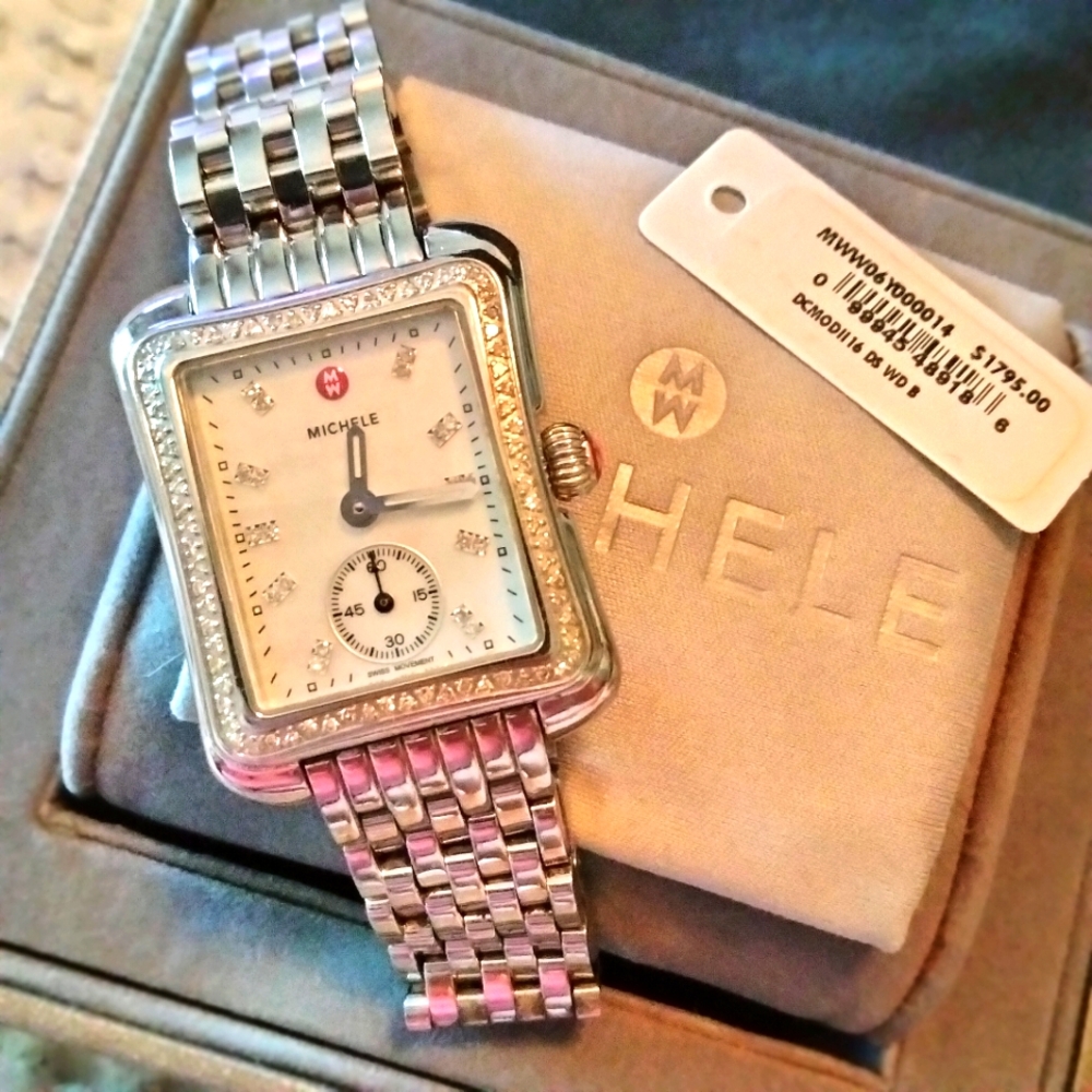Michele Deco Moderne II Diamond Watch - Retail: $1795
